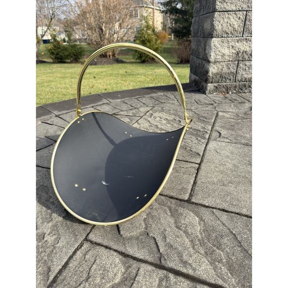 VTG Fireplace Log Fire Wood Kindling Holder Basket metal 18x16” - Picture 2 of 6